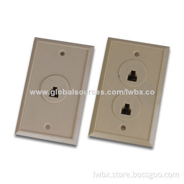 Telephone Wall Plate, Made of ABS, Available in Ivory/White Color